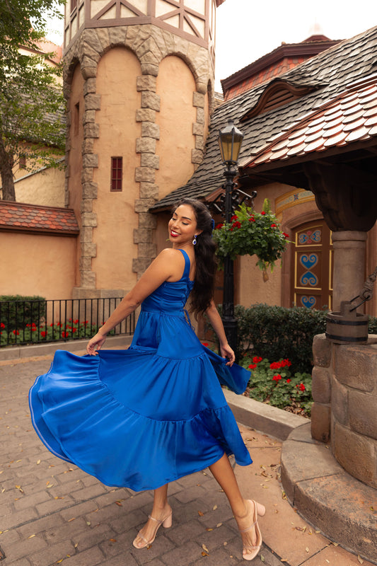 Madonna Dress in Sapphire Blue