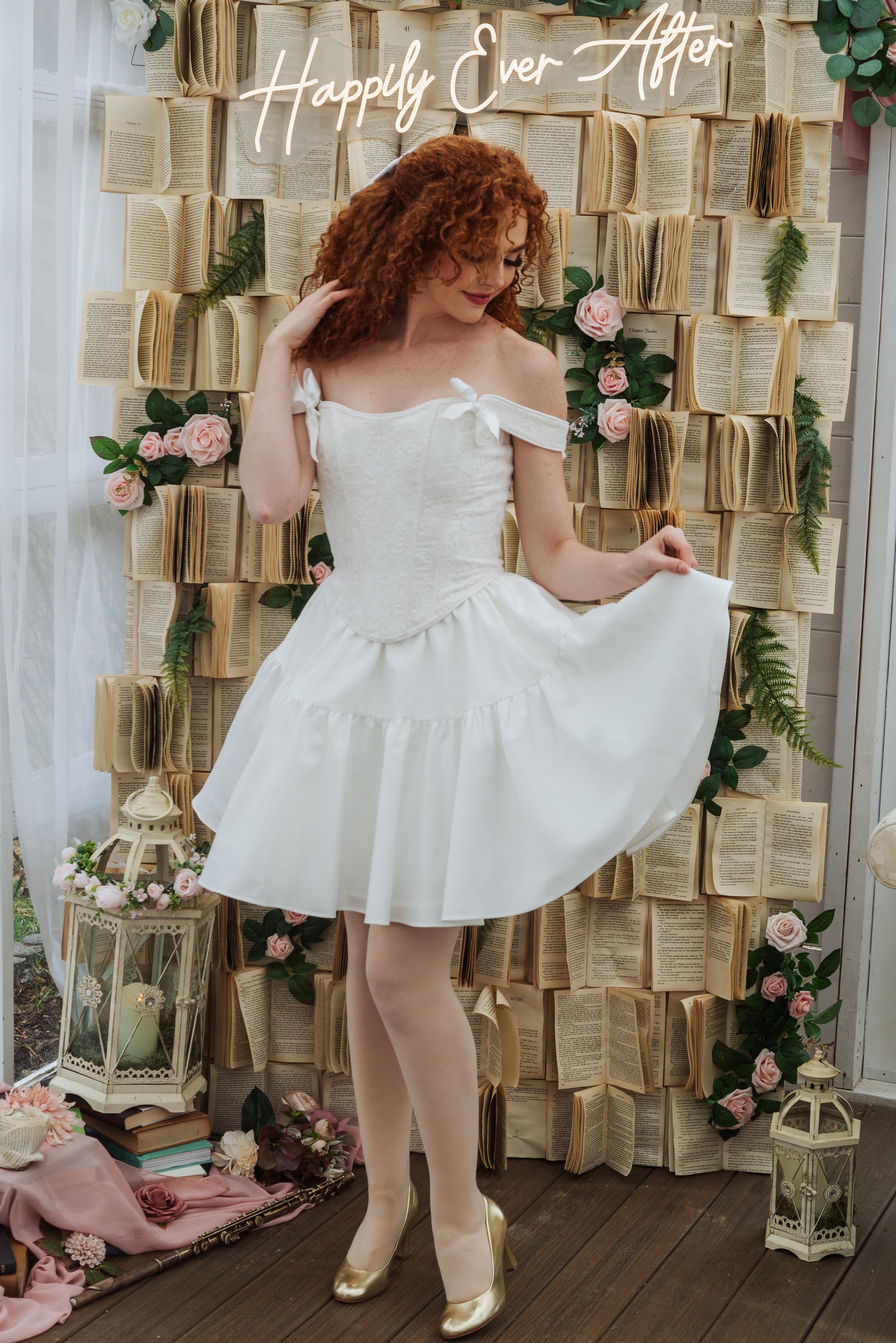 corset tops and dresses Strapless Lace Draped Dress White Add a hint of allure with the sophisticated leg slit Corset Wedding Dress Tops Glittery