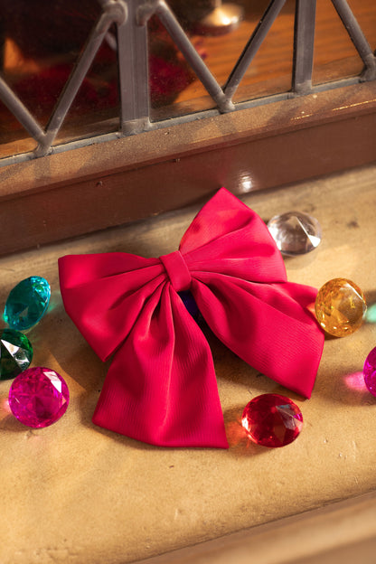 Ruby red hair bow from the gemstone collection with gemstone accessories
