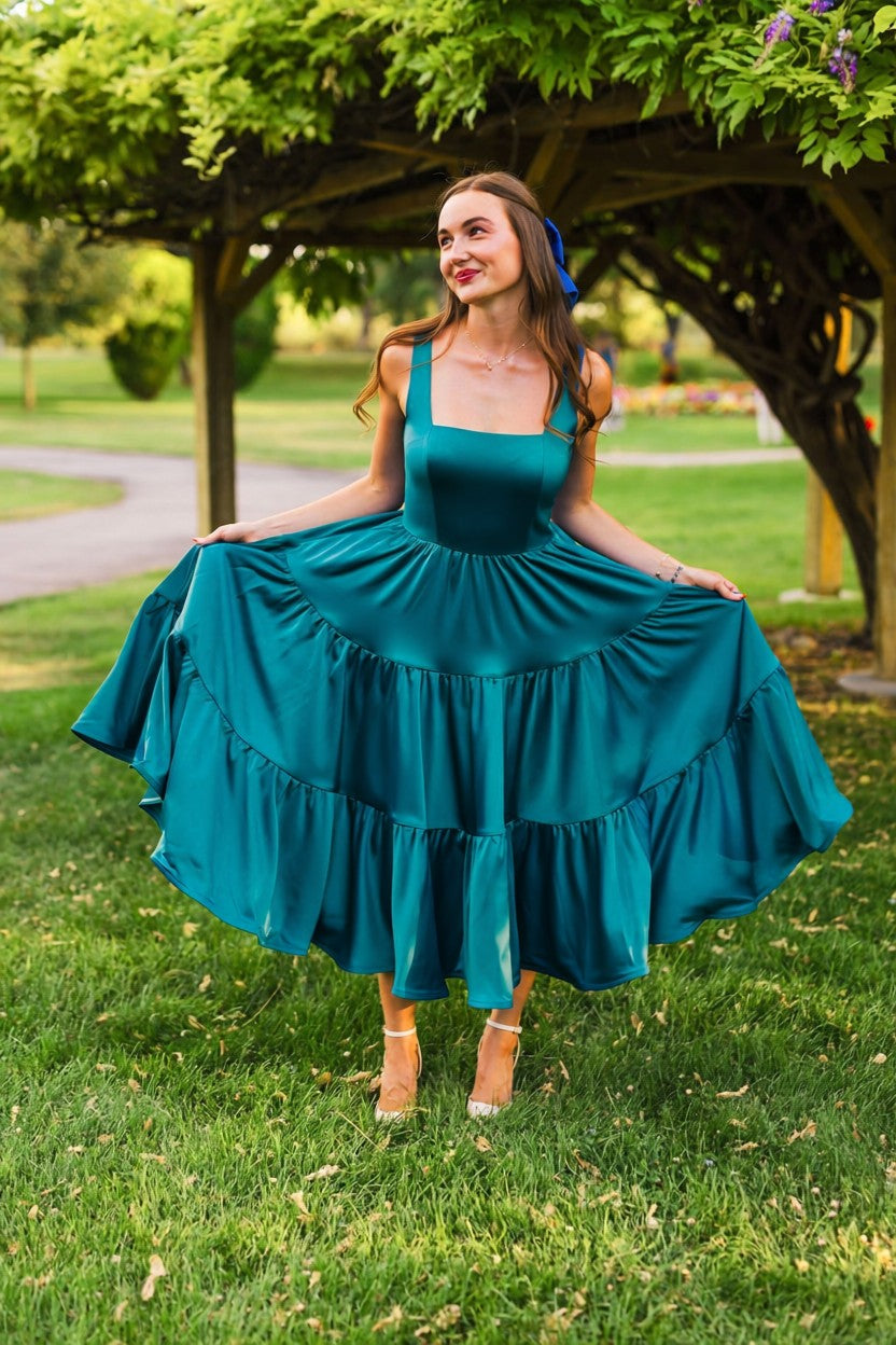 Madonna Dress in Tourmaline Teal