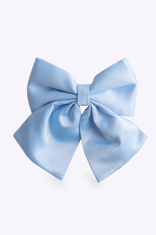 Gorgeous Blue Satin Hair Bow
