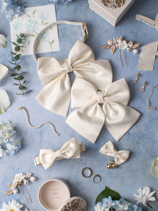 Bestie Pet Bow in Ivory